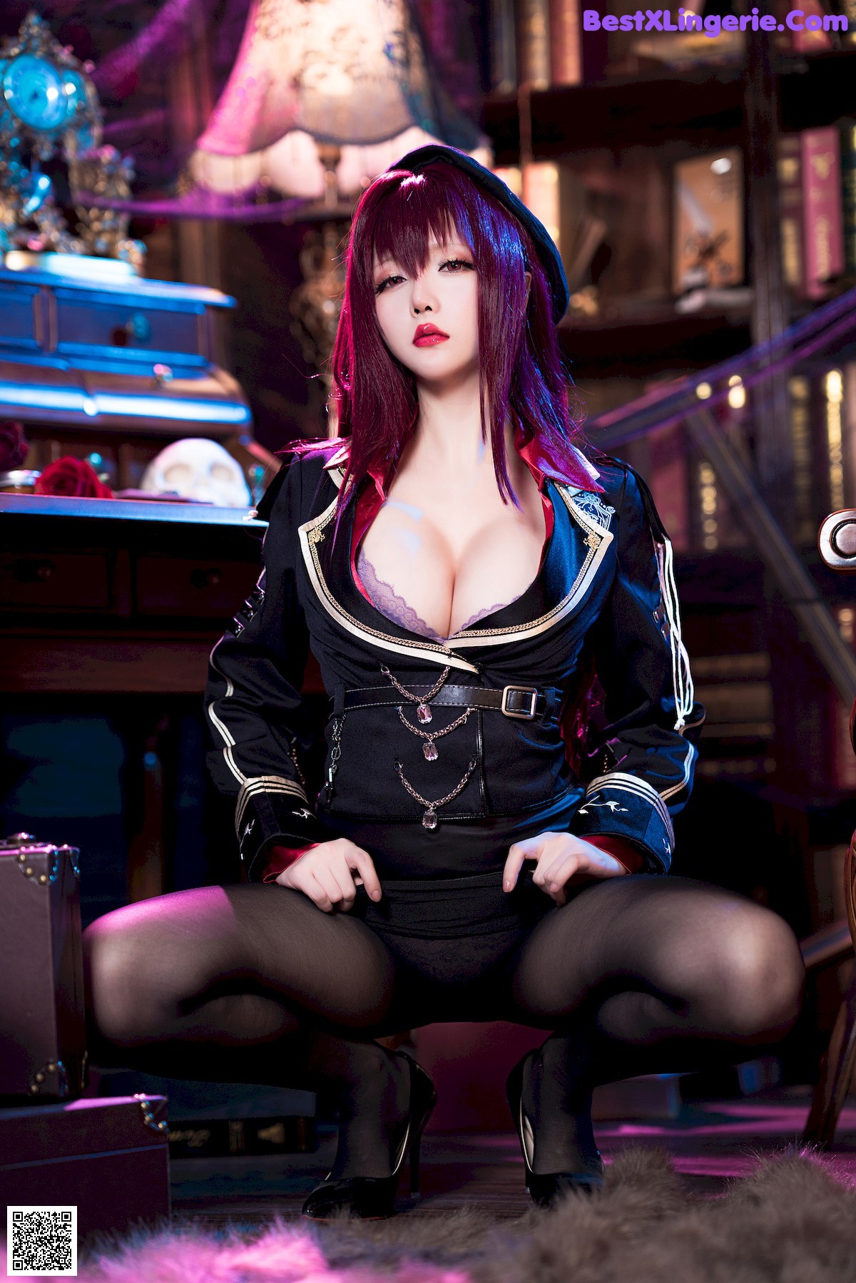 View - 星之迟迟 - Chiness Model  Cosplay 斯卡哈 真红教枪 - 