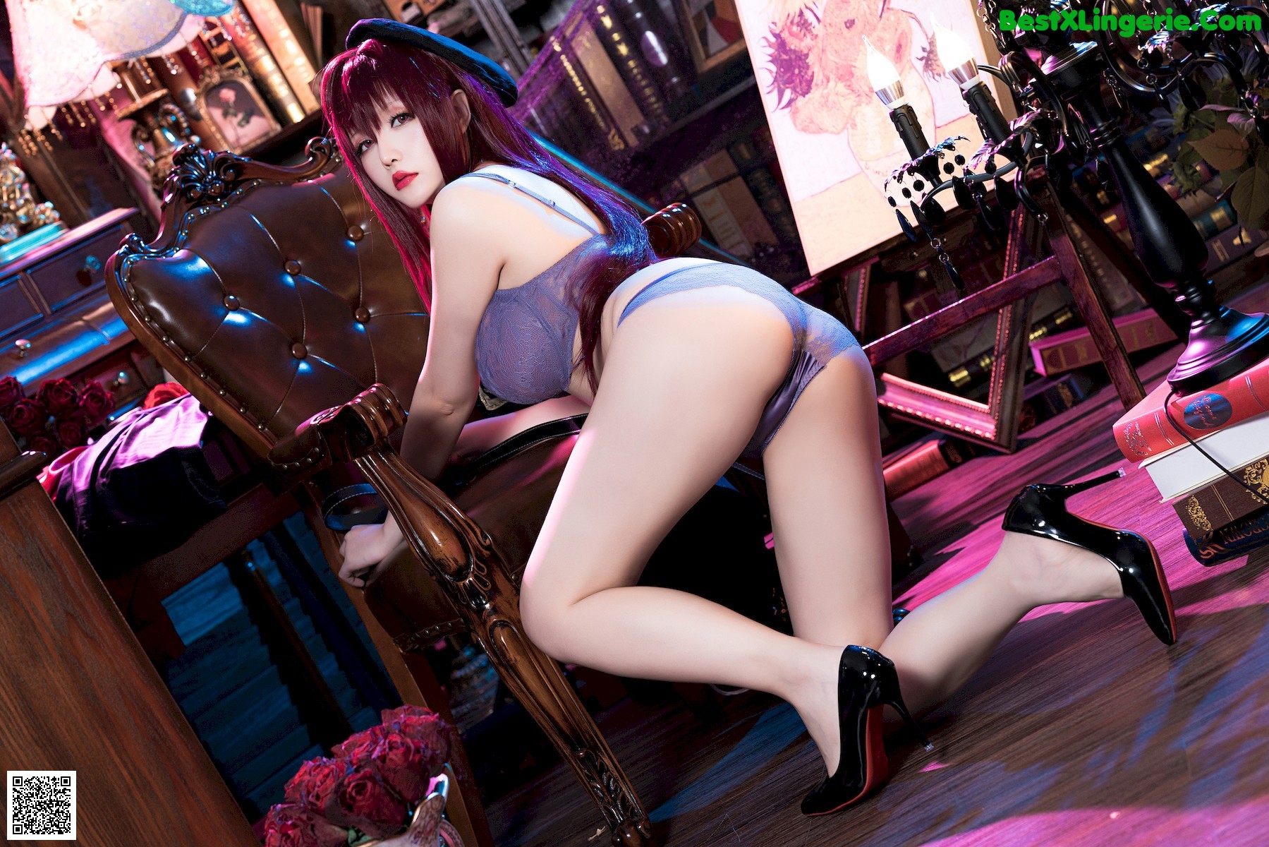 View - 星之迟迟 - Chiness Model  Cosplay 斯卡哈 真红教枪 - 